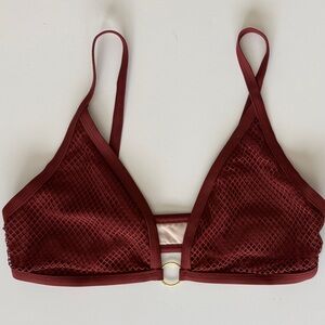 Target Rusty Brown Colored Mesh Bikini Top, Size 10